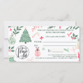 Weihnachts-Geschenkgutschein (Rückseite)