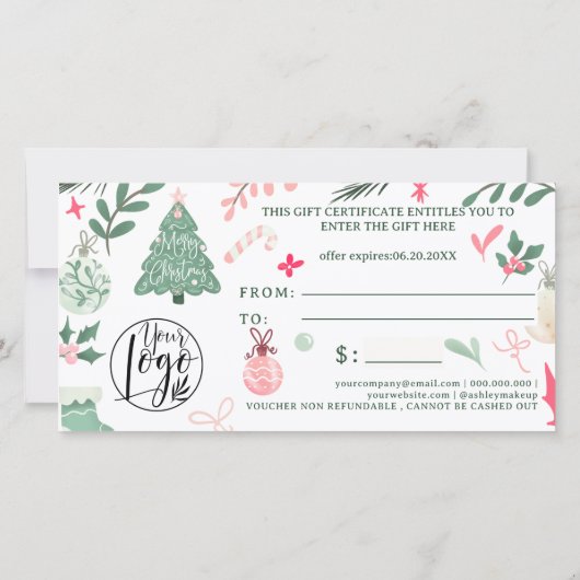 Weihnachts-Geschenkgutschein (Rückseite)