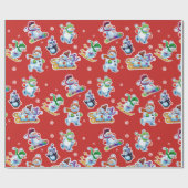 Weihnachts Geschenkpackung Winter Wonderland Snowf Geschenkpapier (Flach)