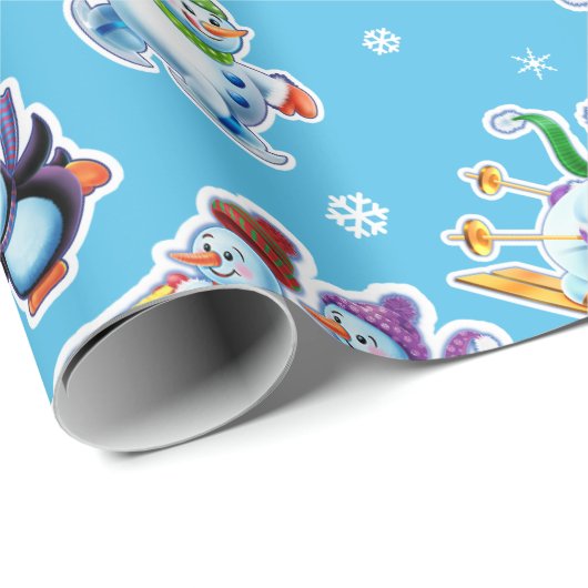 Weihnachts Geschenkpackung Winter Wonderland Snowf Geschenkpapier (Rolleneckpunkt)
