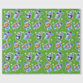 Weihnachts Geschenkpackung Winter Wonderland Snowf Geschenkpapier (Flach)