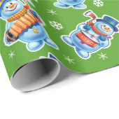Weihnachts Geschenkpackung Winter Wonderland Snowf Geschenkpapier (Rolleneckpunkt)