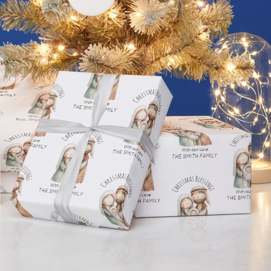 Weihnachts-Geschenkpapier mit Geburtsdarstellung - Geschenkpapier (Feiertage)