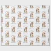 Weihnachts-Geschenkpapier mit Geburtsdarstellung - Geschenkpapier (Flach)