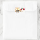 Weihnachts-Geschenksticker Quadratischer Aufkleber (Tasche)
