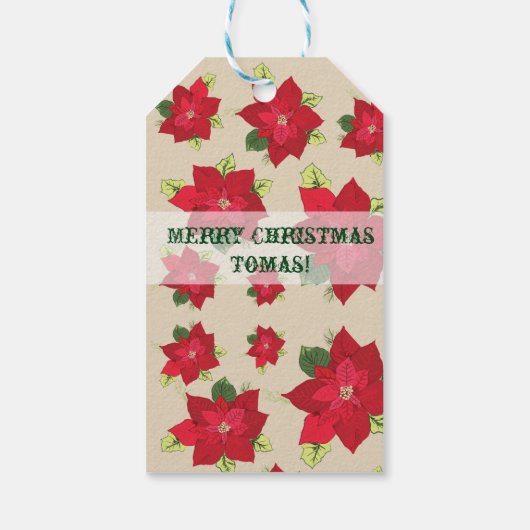 Weihnachts Geschenktasten Geschenkanhänger (Rückseite)