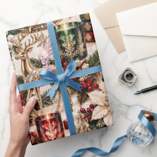 Weihnachts-Geschichtenbuch Kerzenlicht Geschenkpapier