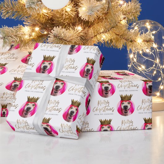 Weihnachts-Gesichtsfoto - Benutzerdefinierte Gesch Geschenkpapier (Feiertage)
