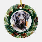 Weihnachts-Gesichtsmaske Santa Dog 2020 Quarantäne Keramik Ornament (Vorne)