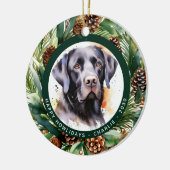 Weihnachts-Gesichtsmaske Santa Dog 2020 Quarantäne Keramik Ornament (Links)