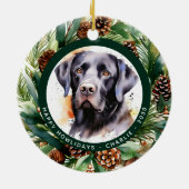 Weihnachts-Gesichtsmaske Santa Dog 2020 Quarantäne Keramik Ornament (Hinten)