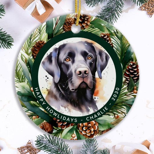 Weihnachts-Gesichtsmaske Santa Dog 2020 Quarantäne Keramik Ornament