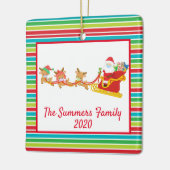 Weihnachts-Gesichtsmaske Santa und Reindeer 2020 Keramikornament (Links)