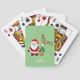 Weihnachts-Gesichtsmaske Santa und Reindeer 2020 Spielkarten