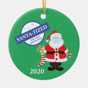 Weihnachts-Gesichtsmaske Santa Weihnachtsgeschenk Keramik Ornament