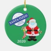 Weihnachts-Gesichtsmaske Santa Weihnachtsgeschenk Keramik Ornament (Hinten)