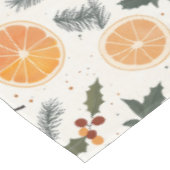 Weihnachts getrocknete Zitrusfrüchte Orange Grapef Tischdecke (Schrägansicht)