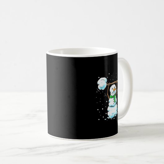 Weihnachts-Gewichtheber-Schneemann-Shirt Lustiger Kaffeetasse (VorderseiteRechts)