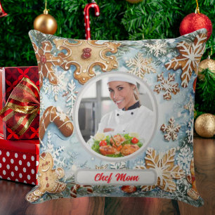Weihnachts-Ginger-Bread-Personalisierter-Koch-Mama Kissen