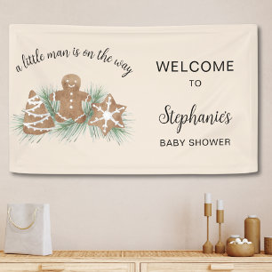 Weihnachts-Gingerbread-Baby-Shower Banner
