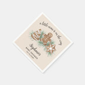 Weihnachts-Gingerbread-Boy-Baby-Party Serviette (Ecke)