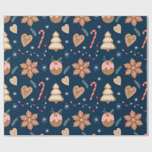 Weihnachts-Gingerbread-Cookie-Marine-Nahtlosmuster