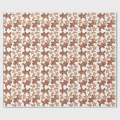Weihnachts-Gingerbread-Cookie-Muster Geschenkpapier (Flach)