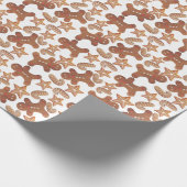 Weihnachts-Gingerbread-Cookie-Muster Geschenkpapier (Ecke)