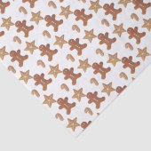 Weihnachts-Gingerbread-Cookie-Muster Seidenpapier (Detail)