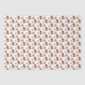 Weihnachts-Gingerbread-Cookie-Muster Seidenpapier (Vorderseite)