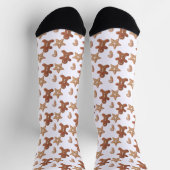 Weihnachts-Gingerbread-Cookie-Muster Socken (Oben)