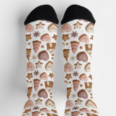 Weihnachts-Gingerbread-Cookie-Muster Socken (Oben)