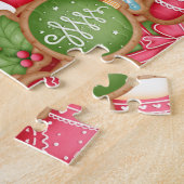 Weihnachts-Gingerbread-Cookie-Puzzle Puzzle (Seite)