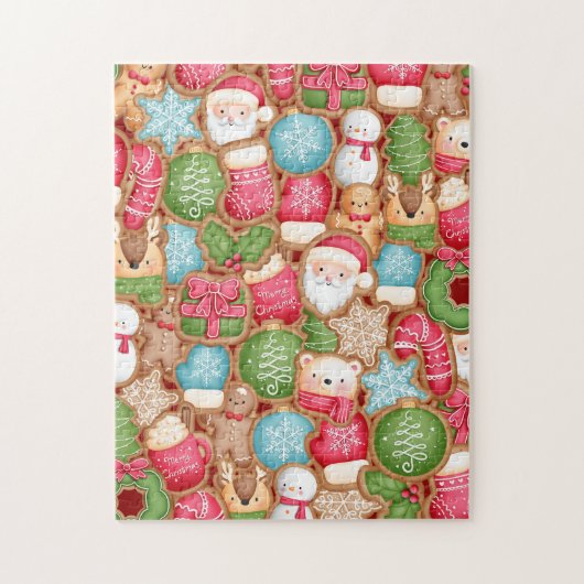 Weihnachts-Gingerbread-Cookie-Puzzle Puzzle (Vertikal)