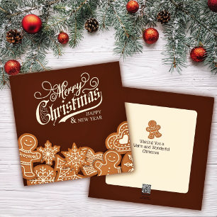 Weihnachts-Gingerbread-Cookies Feiertagskarte