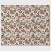 Weihnachts-Gingerbread-Cookies-Feiertagsmuster Geschenkpapier (Flach)
