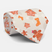 Weihnachts-Gingerbread-Cookies-Muster Krawatte (Gerollt)