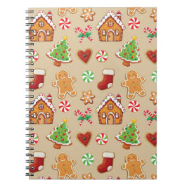 Weihnachts-Gingerbread-Cookies-Planer-Notizbuch Notizblock