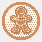 Weihnachts-Gingerbread-Cookies Runder Aufkleber (Vorderseite)