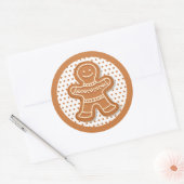 Weihnachts-Gingerbread-Cookies Runder Aufkleber (Umschlag)