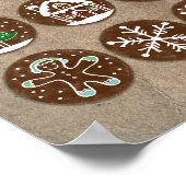 Weihnachts-Gingerbread-Cookies-Wandkunstposter Poster (Ecke)