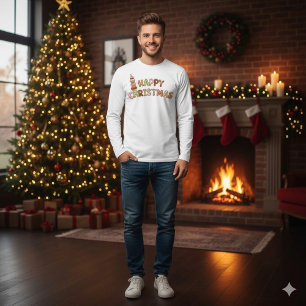 Weihnachts-Gingerbread-Cupcake-Beschriftung T-Shirt