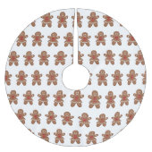 Weihnachts-Gingerbread-Frauen Polyester Weihnachtsbaumdecke (Vorderseite)