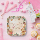 Weihnachts-Gingerbread-Geburtstag Drei Pappteller (Party)