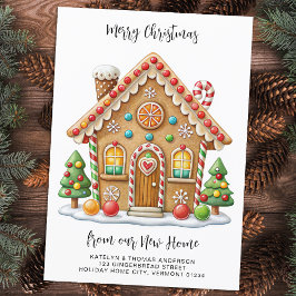 Weihnachts-Gingerbread Haus Neue Adresse ändern Ankündigung