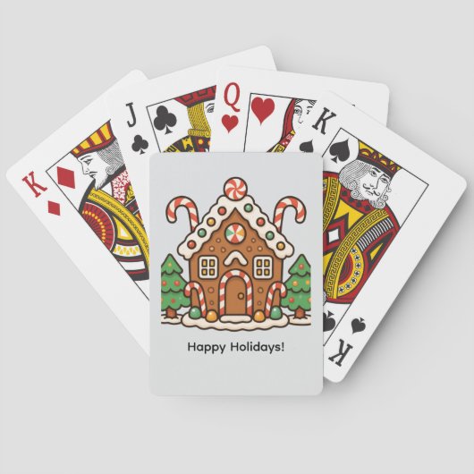 Weihnachts-Gingerbread-Haus Spielkarten (Rückseite)