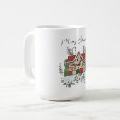 Weihnachts-Gingerbread-Haus-Vogel-Winter Kaffeetasse (Vorderseite Links)