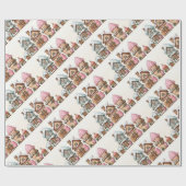 Weihnachts-Gingerbread-Häuser Geschenkpapier (Flach)