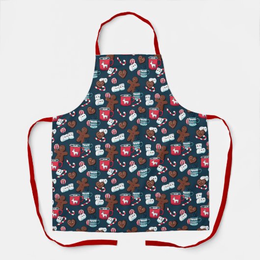 Weihnachts-Gingerbread-Heiße Schokolade Schürze (Vorderseite)