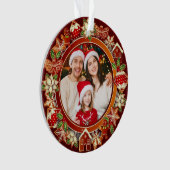 & Weihnachts-Gingerbread I Benutzerdefiniertes Wei Ornament (Vorderseite)